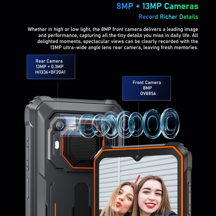 Blackview BV6200 Pro, IP68/IP69K/MIL-STD-810H, 6.56 inch Android 13 MediaTek Helio P35 Octa Core, Network: 4G, OTG, NFC, 6GB+128GB
