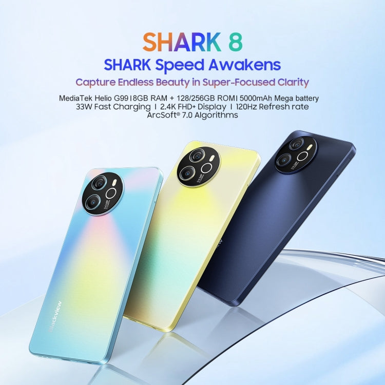 Blackview SHARK 8, Fingerprint Identification, 6.78 inch Android 13 MTK6789 Helio G99 Octa Core up to 2.2GHz, Network: 4G, OTG, 8GB+256GB