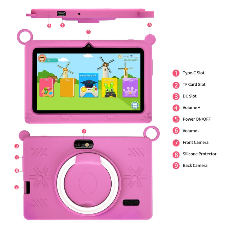 KidSil 7 inch Kids Tablet with Silicone Case