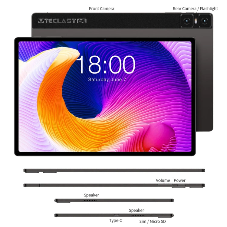 Teclast T45HD 4G LTE Tablet PC 10.5 inch,  Android 13 Unisoc T606 Octa Core, Support Dual SIM