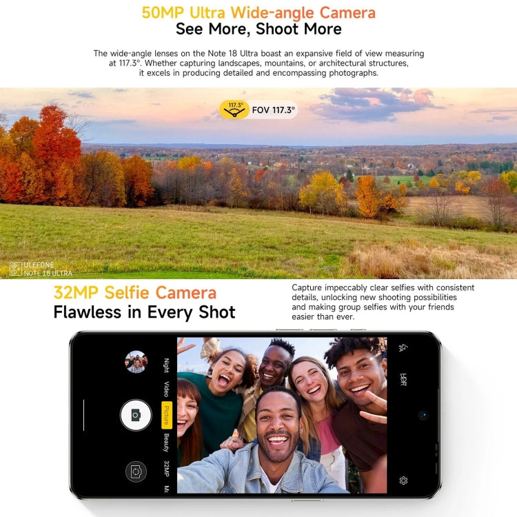 Ulefone Note 18 Ultra, 6.78 inch Android 13 Octa Core 2.0GHz, NFC, 5G