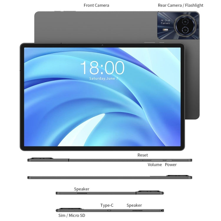 Teclast T50HD Tablet PC 11 inch,  Android 14 Unisoc T606 Octa Core, 4G LTE Dual SIM