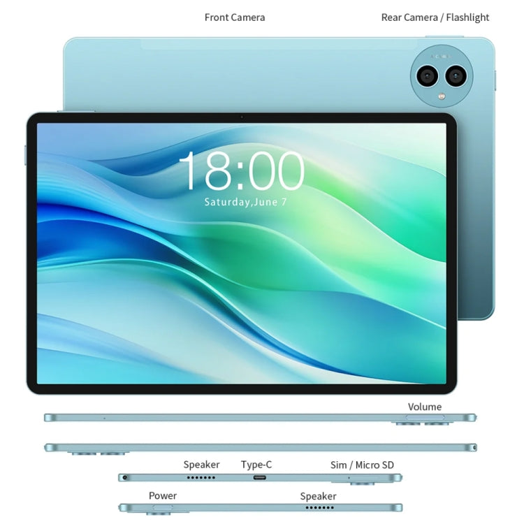 Teclast P50 Tablet PC 11 inch,  Android 14 Unisoc T606 Octa Core, 4G LTE Dual SIM