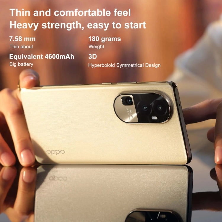 Triple Back Cameras, Screen Fingerprint Identification, 6.7 inch ColorOS 13.1 / Android 13 Qualcomm Snapdragon 778G Octa Core up to 2.4GHz, Network: 5G, NFC, OTG, Reno10 5G, 8GB+256GB