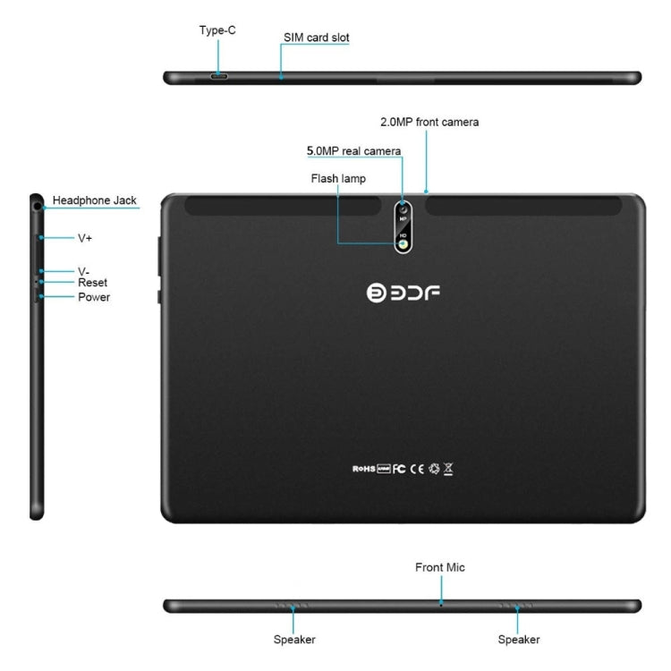 BDF M107 4G, Android 11, Dual SIM & Bluetooth & WiFi & GPS